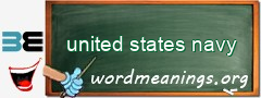 WordMeaning blackboard for united states navy